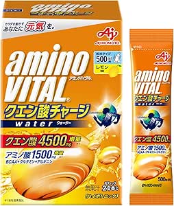 アミノバイタル 味の素 クエン酸チャージウォーター レモン味 24本入箱 クエン酸 4500mg アミノ酸 1500mg BCAA スポーツドリンク 粉末 水に溶けやすい