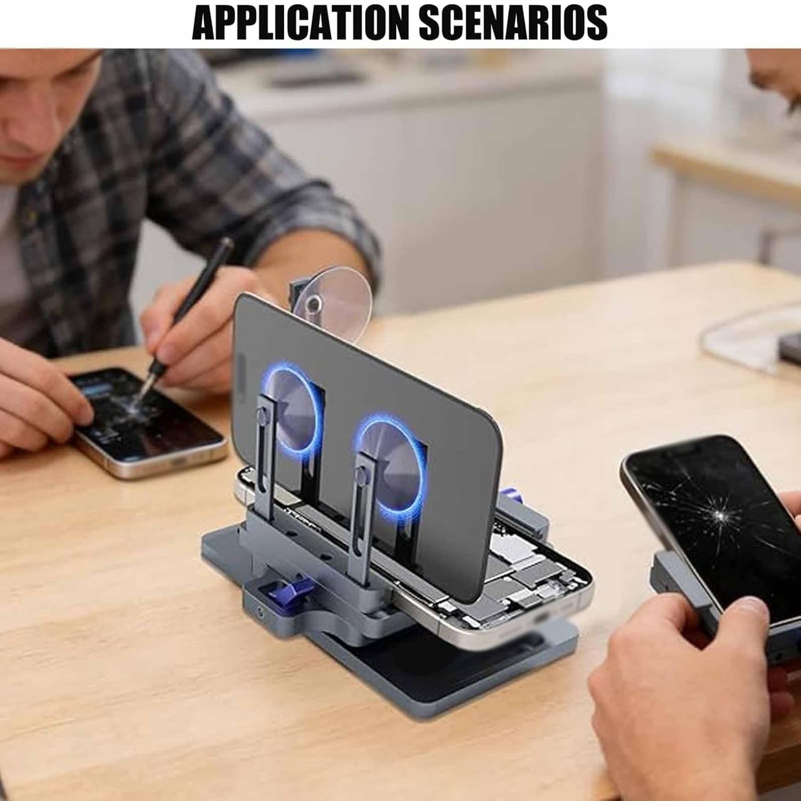 Separatore schermo girevole a 360 gradi, strumento di riparazione cellulare per fai da te, rimozione e manutenzione dello schermo elettroniche, ideale per negozi di riparazione professionali