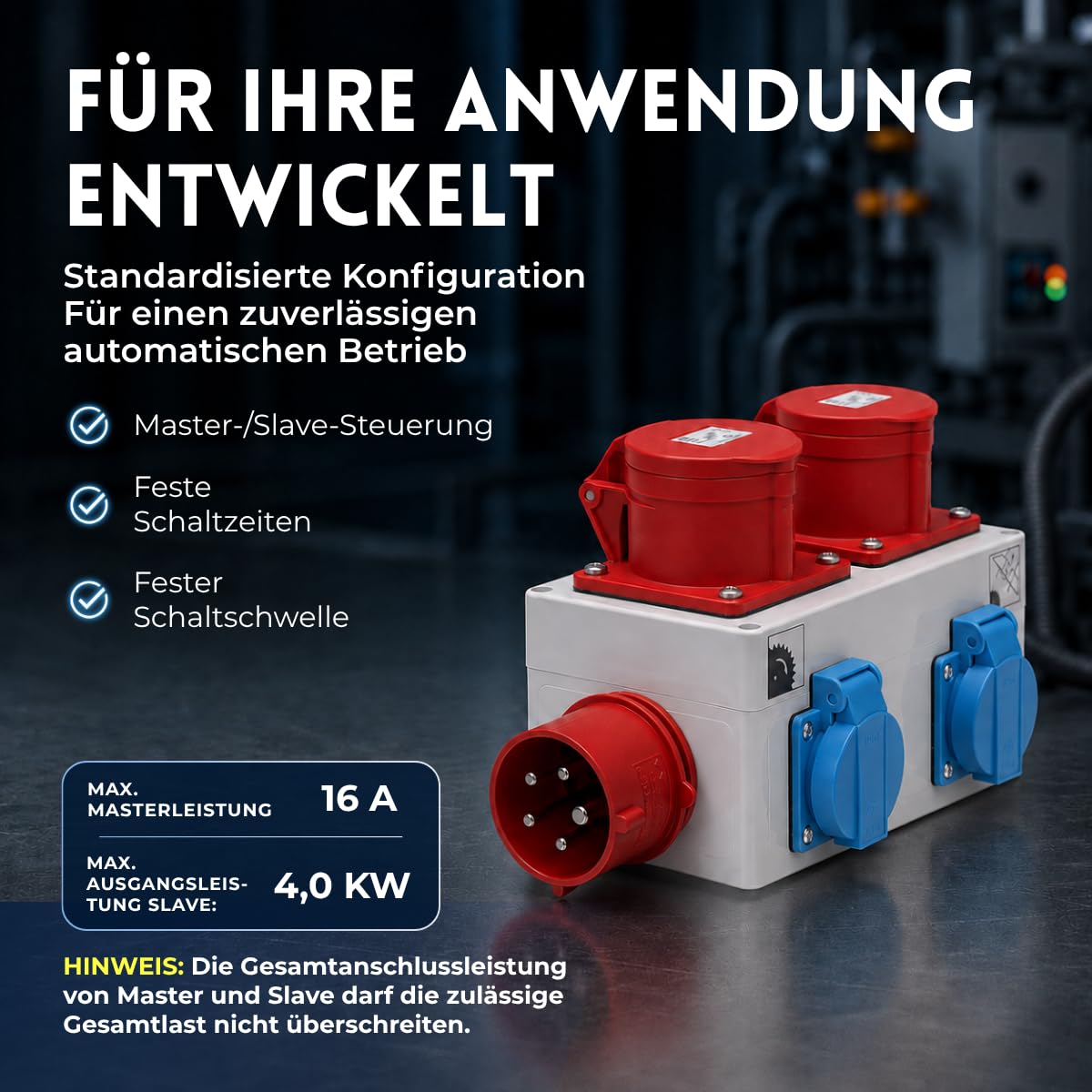 Einschaltautomatik 3Ph-400V – mit CCE-Kragenstecker