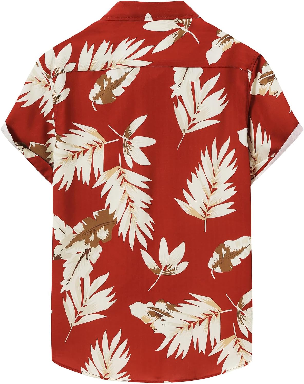 TUNEVUSE Mens Hawaiian Short Sleeve Shirt Button Down Tropical Floral Beach Vacation Shirt - Image 5