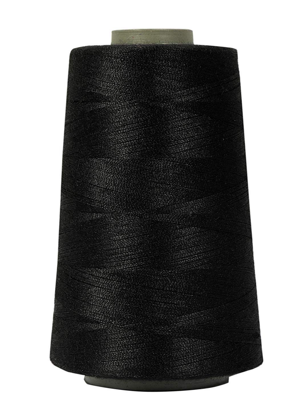 Ace International 3000M Overlock Polyester Sewing Thread Set Box Yarn Spools Cone Black (Pack of 5 Spools) 3