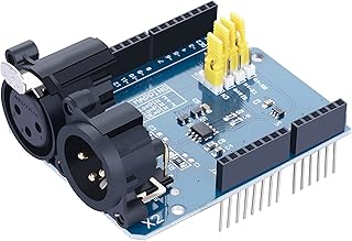 Pzsmocn DMX/RDM Shield for Arduino, The Shield is Populated with NEUTRIK XLR 3pin Connectors, Device into DMX512 Network, MAX485 Chipset, Can be Used as DMX Master, Slave and as RDM Transponder.