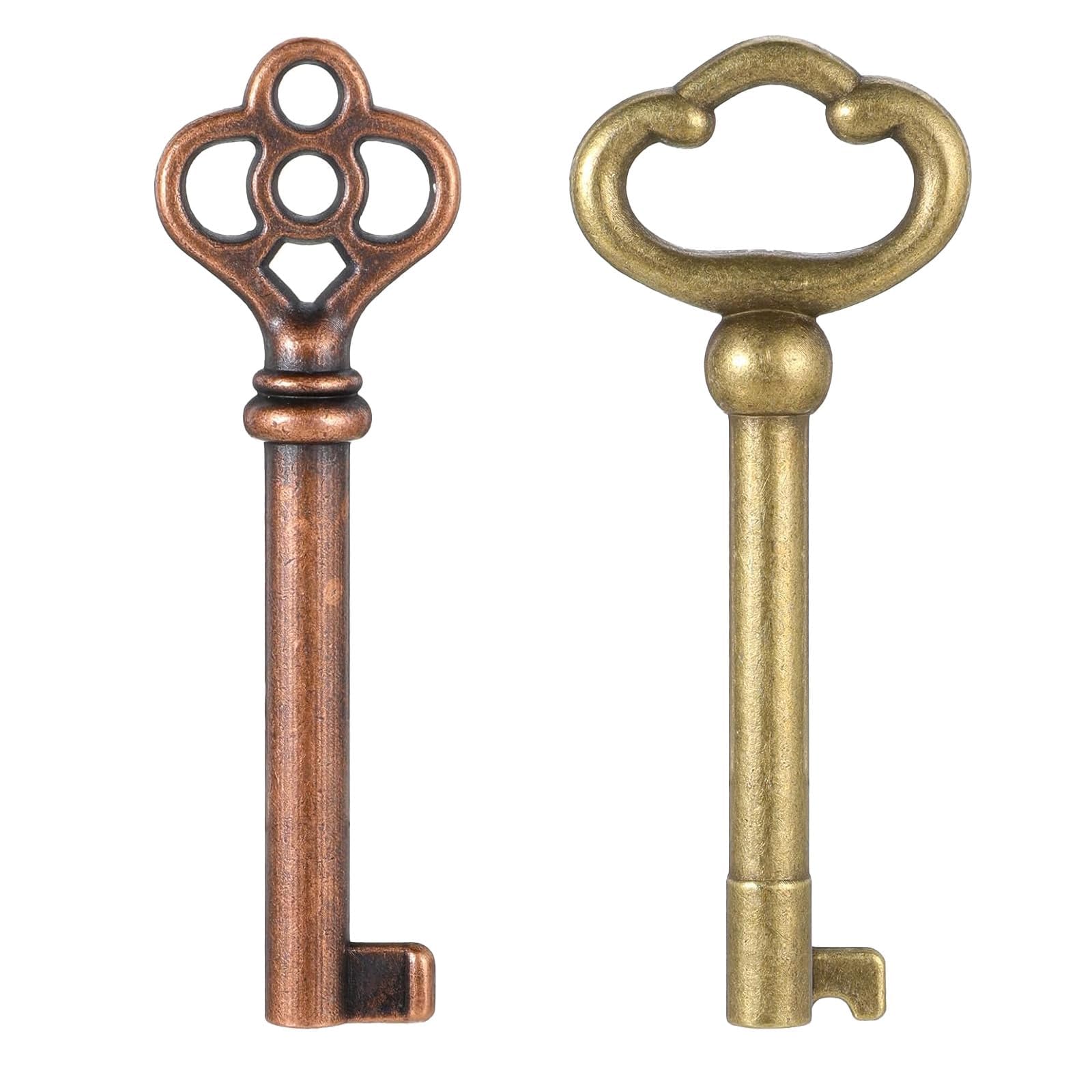 Ziibars Cyan Skeleton Key,Skeleton,Skeleton Key Ky-2Ab And Ky-3Ab Skeleton Key Replacement Hollow Barrel Mixed Antique Style Brass For Antique Furniture, Dressers And Wardrobe Locks