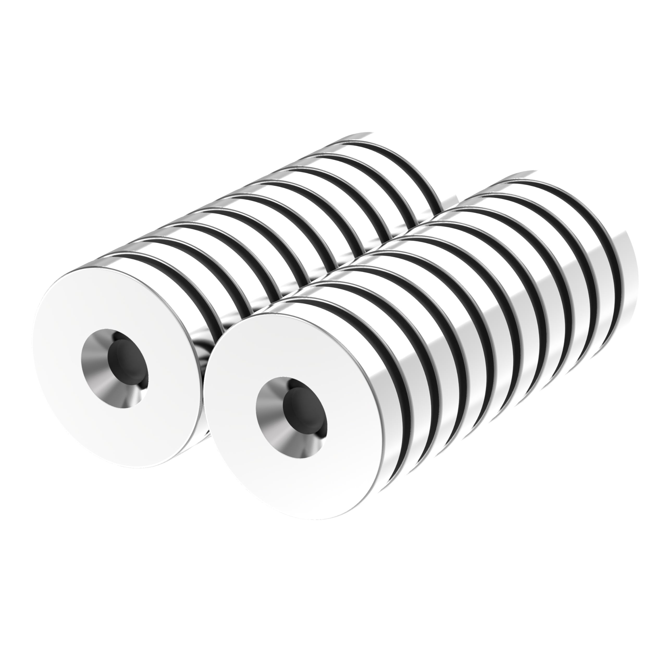 AplysiaTech N52-3/4 D x 1/8" H - 20 Pack, 10.5LBS Rare Earth Magnets with #6 Countersunk Hole, Super Strong Neodymium Disc Magnet for DIY, Building,