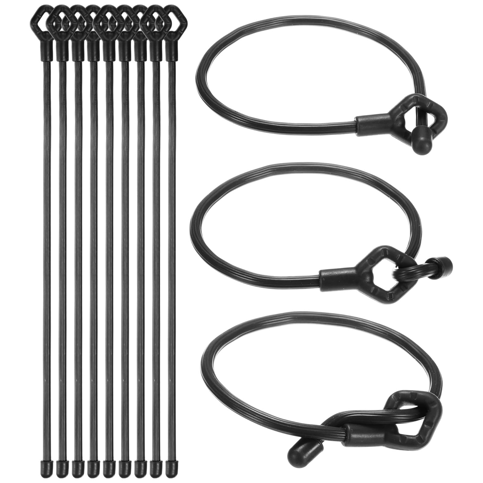 Attaches réglables pour plantes M METERXITY en silicone flexible noir x12