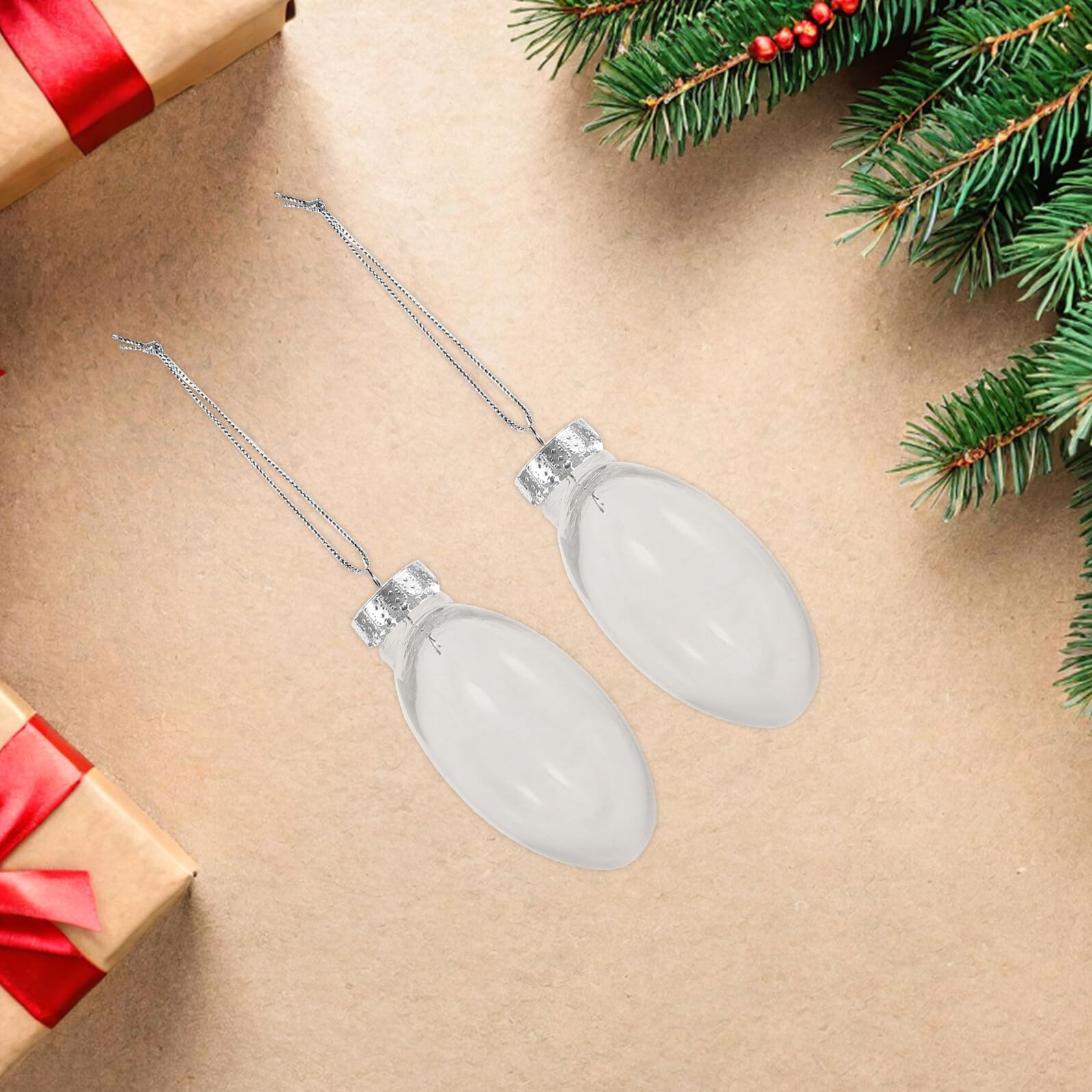 VALICLUD 30 Pièces Transparent Flat Disc Ornaments Fillable Plastic Baubles for Holiday Crafts DIY Wedding Favors Memory Keepsakes Shatterproof and Large Opening Design