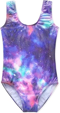HOZIY Gymnastics Leotards for Girls Toddlers Kids Sleeveless Tumbling Outfits for Dance Print
