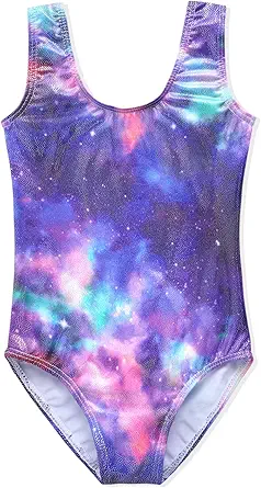 HOZIY Gymnastics Leotards for Girls Toddlers Kids Sleeveless Tumbling Outfits for Dance Print