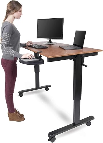 Miniatura 2 de Stand Up Desk Store - Bandeja giratoria de 360 grados con almacenamiento para escritorios y mesas de hasta 1.5 pulgadas de grosor