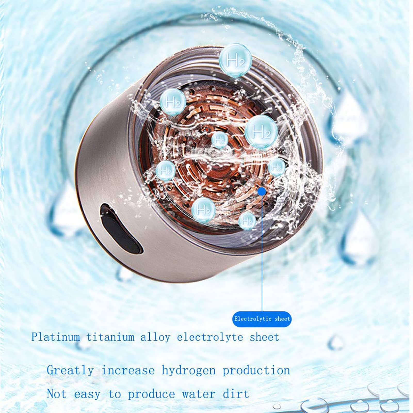 Generador Agua hidrógeno portátil, ionizador, máquina Agua Rica en hidrógeno, Recargable por USB, Modo Dual, 1 Minuto y 3 Minutos, Botella Vidrio Alta concentración Agua hidrógeno, 480 ml