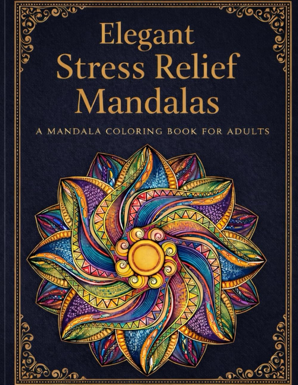 Stress relief mandala Coloring book for adults: Relaxing & mindful mandala designs to reduce anxiety, Calm the mind & inspire creativity