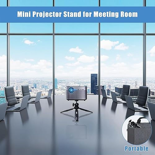 Miniatura 6 de Mini soporte para proyector, soporte de trípode compatible con DR.J, DBPOWER, Anker, PVO, Artlii, LoongSon, AuKing, ClokoWe, VOPLLS y la mayoría de