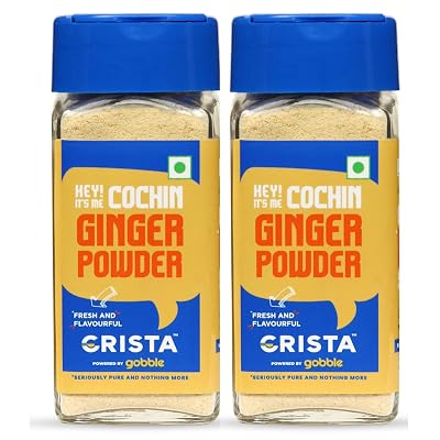 CRISTA Dehydrated Cochin Ginger Powder | 100% Pure & Dried | Powdered Saunth | Zero added Colours, Fillers, Additives & 