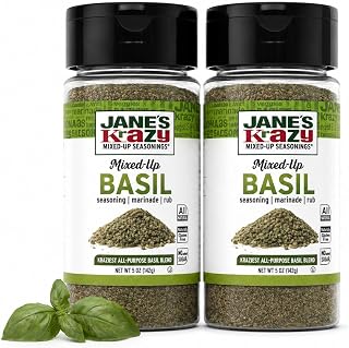 Jane's Krazy Seasonings Mixed-Up Basil Seasoning, 5 Ounce (Pack of 2)