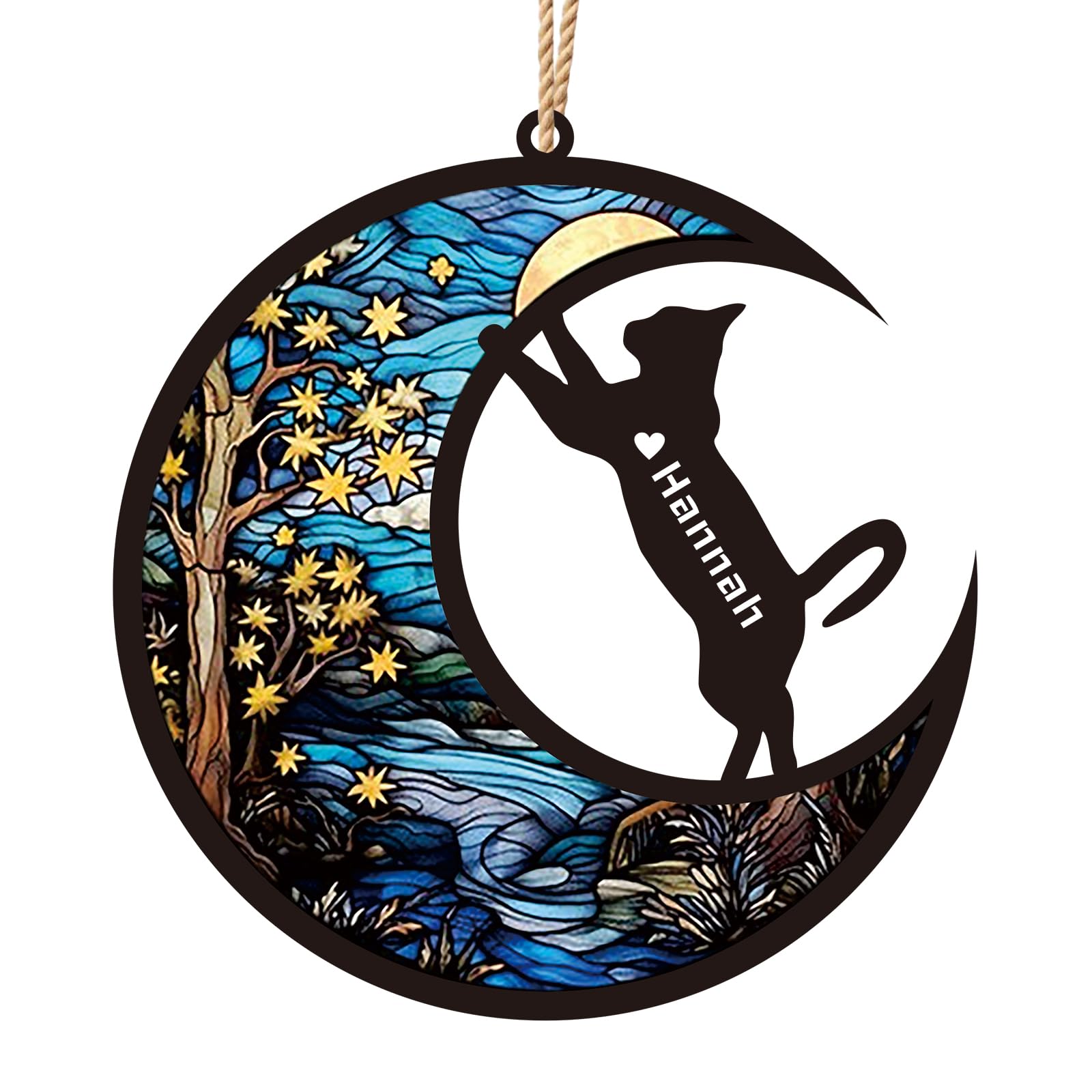 Personalized Cat Memorial Gifts, Personalized Window Decor with Cat's Name, Customized Gifts for Cat Lovers, Pet Remembrance Gift, Sympathy Gift for Loss of a Pet, Loss of Cat Sympathy Gift