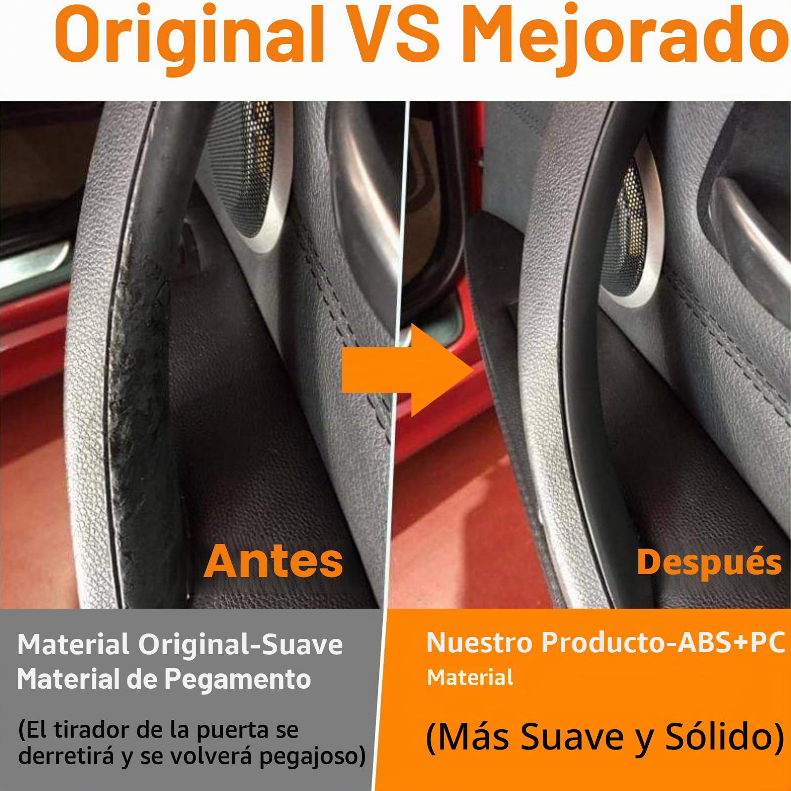 6 PCS Compatible con Tirador Puerta bmw Serie 3 E90/E91/E92/E93 2004–2011 Manija Puerta Izquierda + Maneta Puerta Derecha E90/E91/E92/E93 316i,320i,320d,323i,325i,328i,335i,335i (Negro)