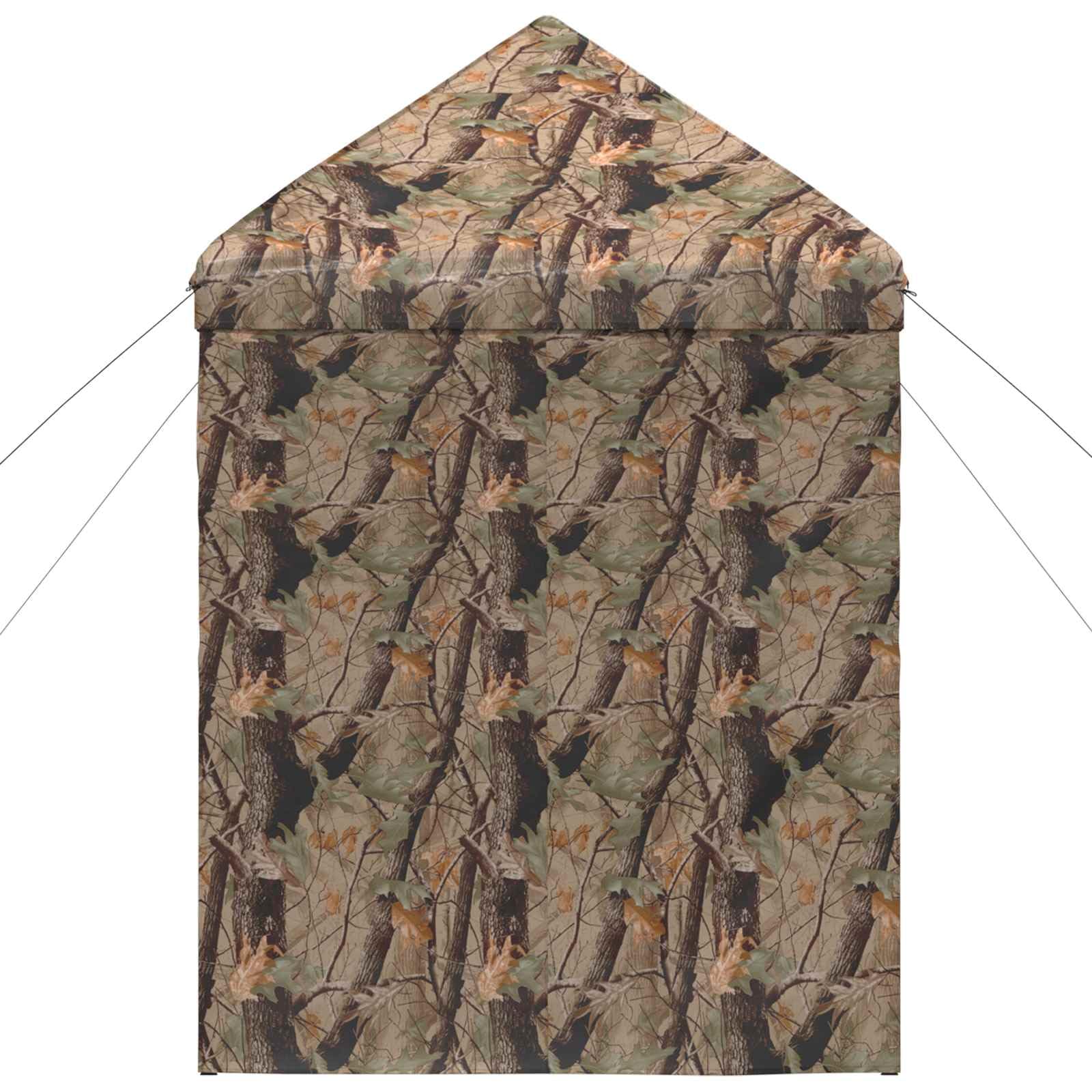 Pop-up Garaż 3 x 3 m z 4 Ścianami, Kamuflaż | Oxford 210D, Stalowa Rama, Regulowana Wysokość 315-335 cm, 4 Liny, 8 Kołków, Torba