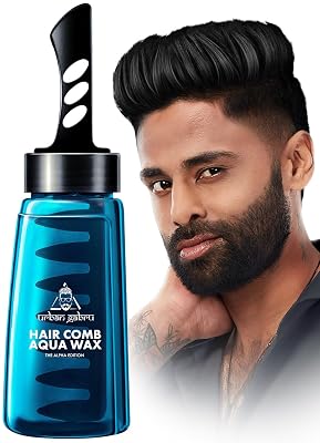 UrbanGabru Aqua Hair Wax | Alpha Edition 2-in-1 Men Hair Styling Wax | Strong Hold Wet look & Shiny finish all day (260 