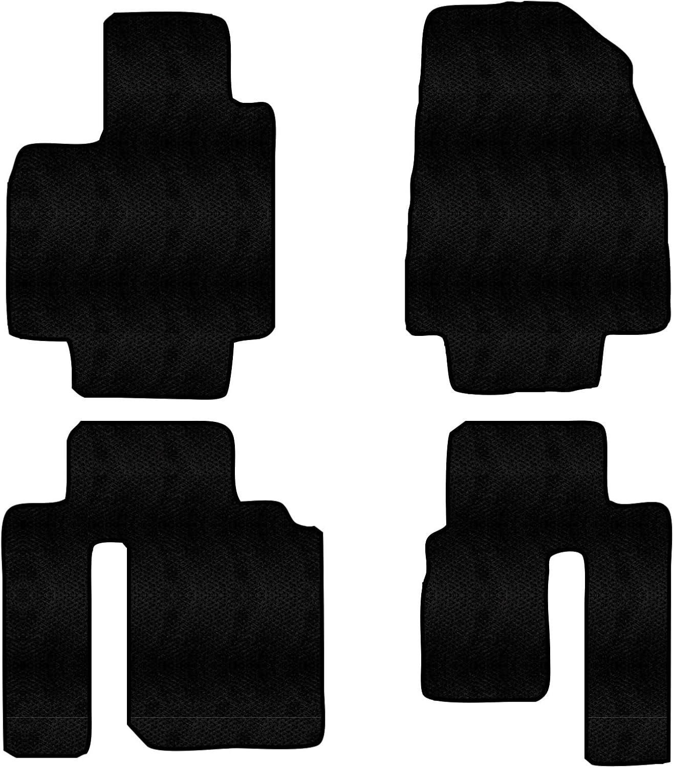 Custom Fit Front & Rear Carpet Floor Mats, Black