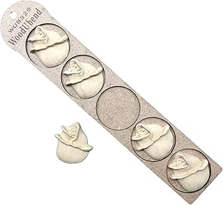 WoodUbend WUB0329 Rosebuds Heat Bendable & Flexible Wood Appliques 4.5x5.5cm - DIY Craft, Furniture & Home Decor - Easy to Apply & Paint - Versatile, Reusable & Durable Decorative Decals (5 Pack)
