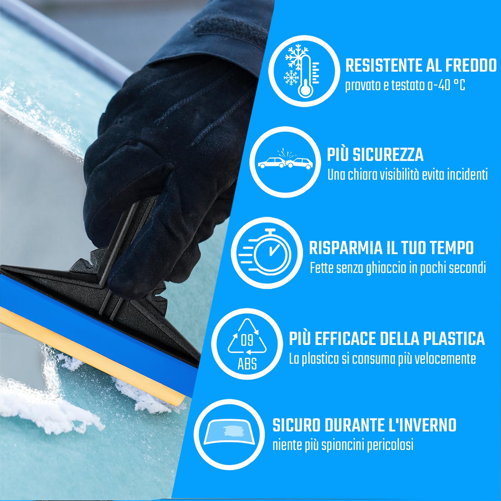 Murska Raschiaghiaccio Auto lama in Ottone A054