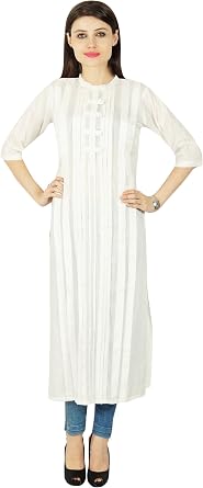 Ethnic Designer Women Bollywood Rayon Solid Casual Kurti Tunic Dress