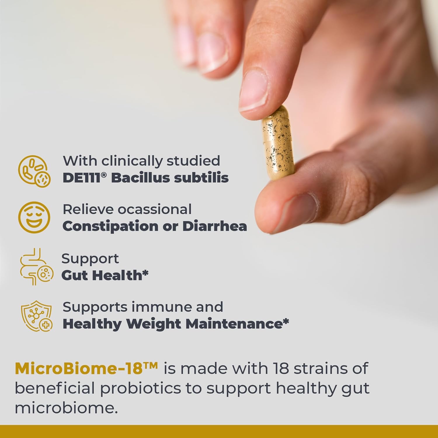 Premier Research Labs MicroBiome-18 - Probiotics for Digestive Health, Probiotics with Lactobacillus Acidophilus for Women and Men, Reuteri for Healthy Gut Microbiome - 30 Vegetarian Capsules - Image 3