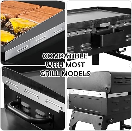 Miniatura 5 de HOXHA Protectores de viento para accesorios de parrilla de 28 pulgadas, pantallas de viento magnéticas, ajuste con capucha, taza de grasa trasera y