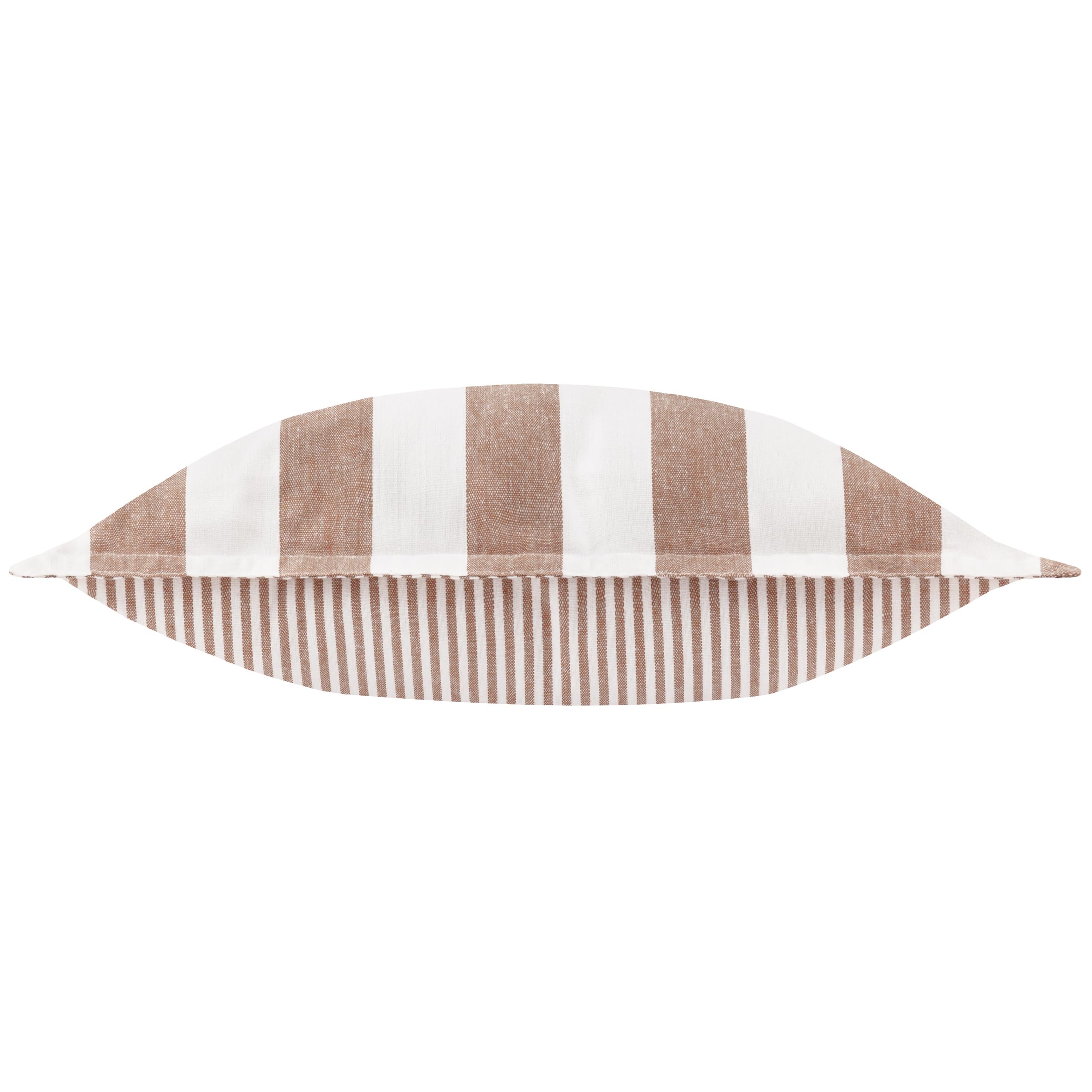 Yard Hayle Cushion Cover - Reversible Water Resistant Striped Soft Cotton Outdoor Decorative Case (Pecan - 50x50cm) - Image 3