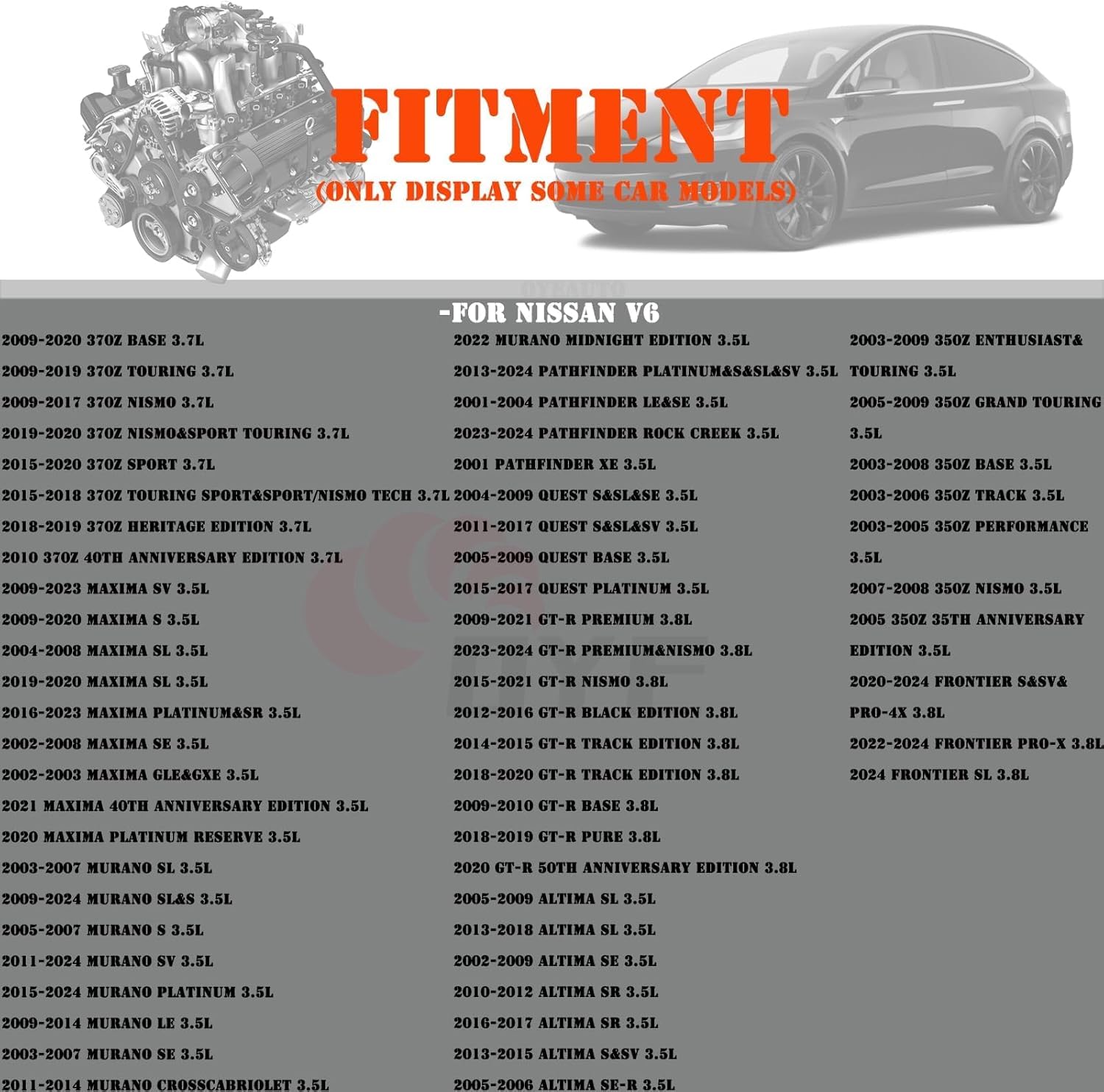 OYEAUTO 93501 Iridium Spark Plugs LKAR7BIX11S 6 Pack Compatible with Nissan 370Z Maxima Murano Pathfinder Quest GT-R Altima 2001-2024 & Infiniti G37 QX60 Q60 2008-2024 & Acura MDX TLX 2017-2024 V6