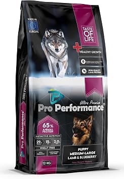 Pro Performance Ultra Premium Kuzulu ve Yaban Mersinli Orta ve B y k Irk Yavru K pek Mamas  12 Kg