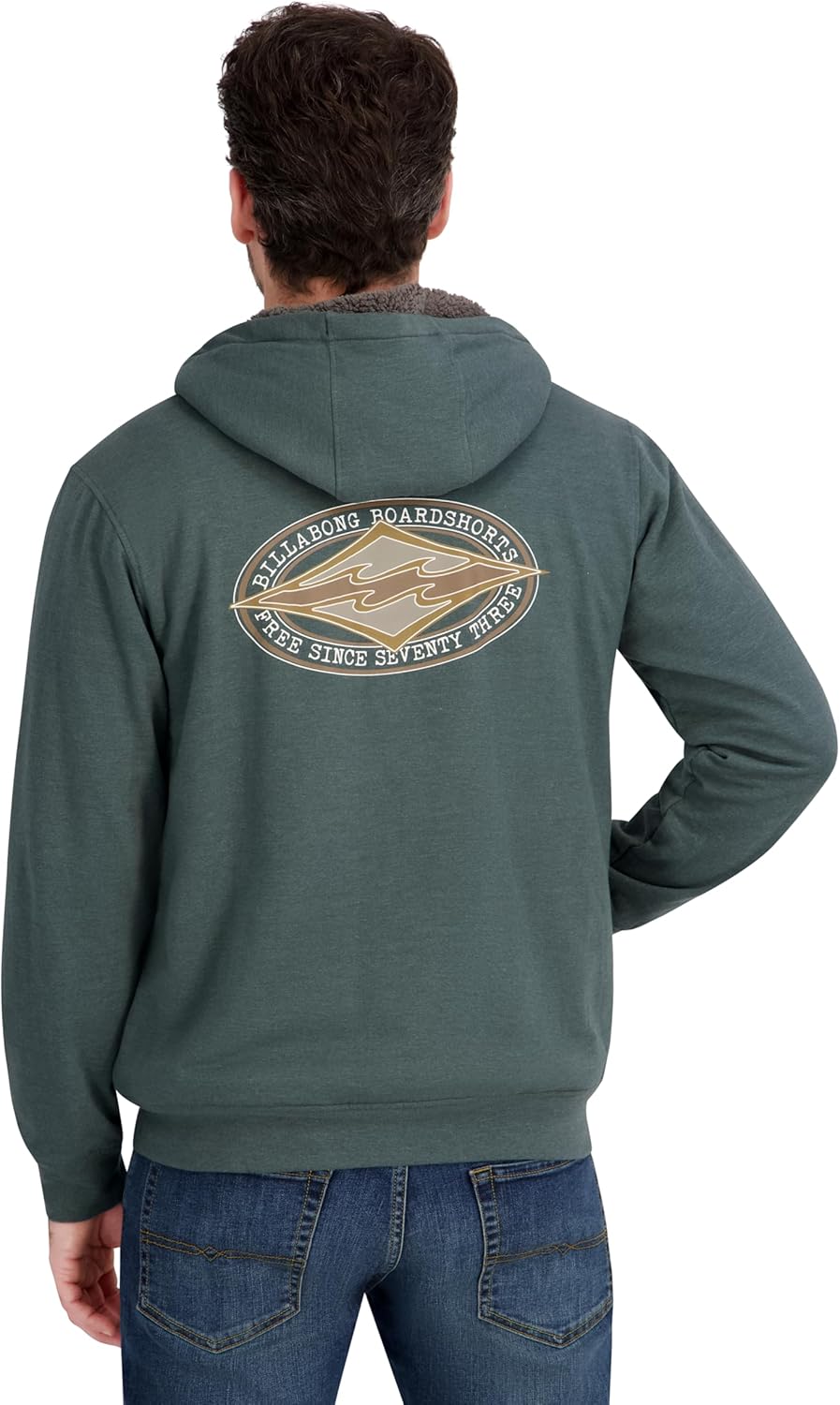 Billabong mens Sherpa Lined Hoodie Jacket - Image 3