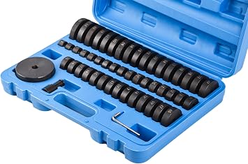 DHA 52 Pcs Custom Bushing Press Kit Bush Bearing Race and Seal Driver Insert Removal Tool Set