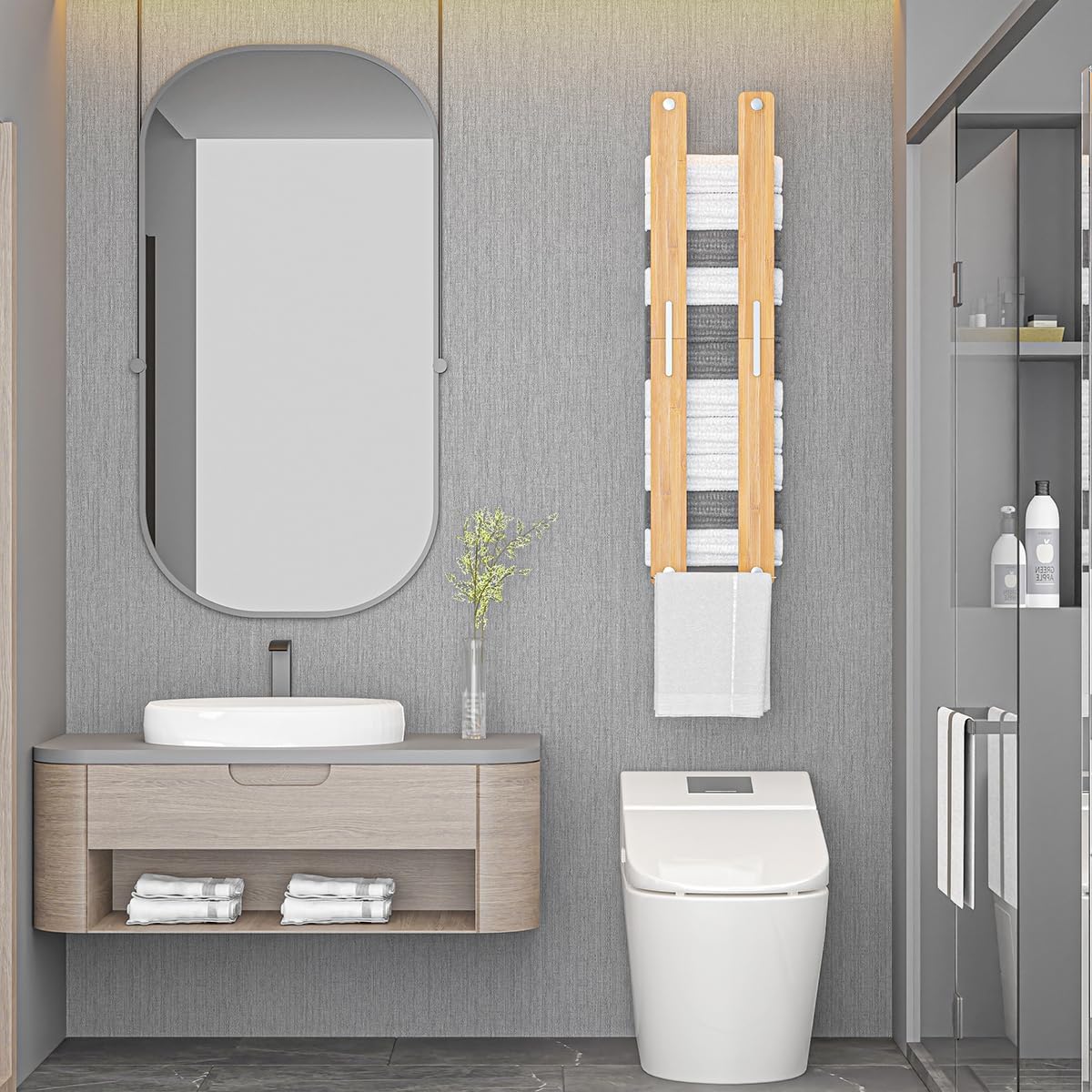 Livebor Grey Grasscloth Peel and Stick Wallpaper Textured Contact Paper 15.7inch x 118.1inch Faux Linen Wallpaper Grey Fabric Wall Paper Self Adhesive Removable for Cabinets Bedroom Decor Vinyl