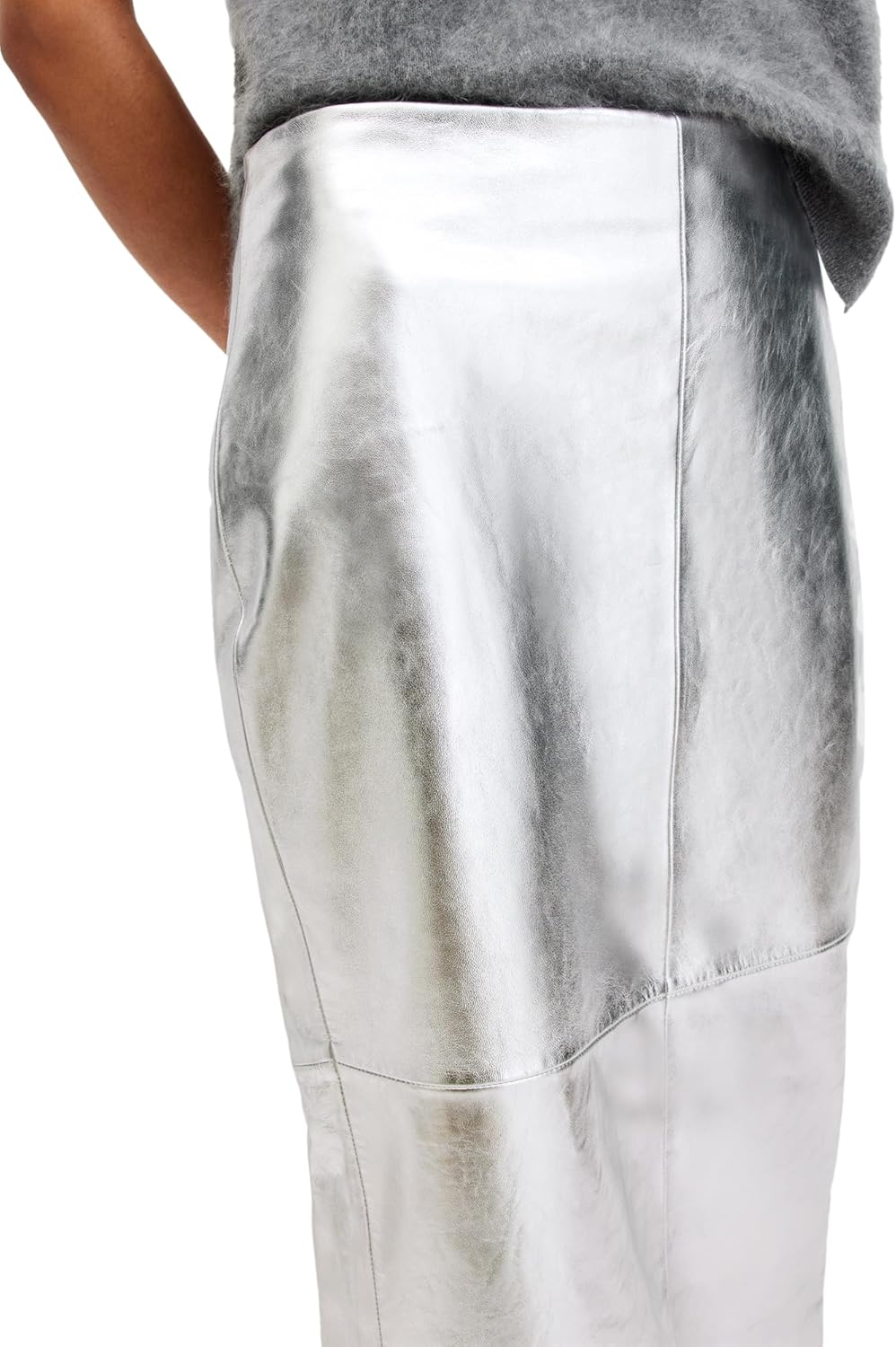 AllSaints Women's Renai Slim Fit Leather Pencil Skirt - Image 3