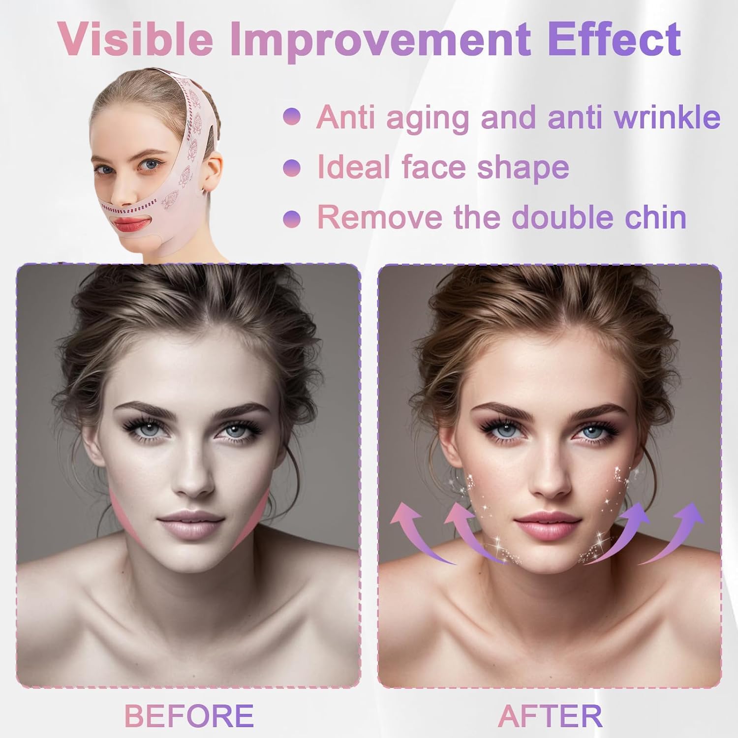 V Line Face Lifting Strap - Chin & Cheek Lift | Chin Lift, Cheek Lift
