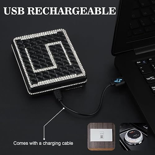 Miniatura 19 de eing Estuche para cigarrillos con encendedor, 20 piezas de 3.307 in, soporte para cigarrillos tamaño King, a prueba de olores/pantalla LED, regalo