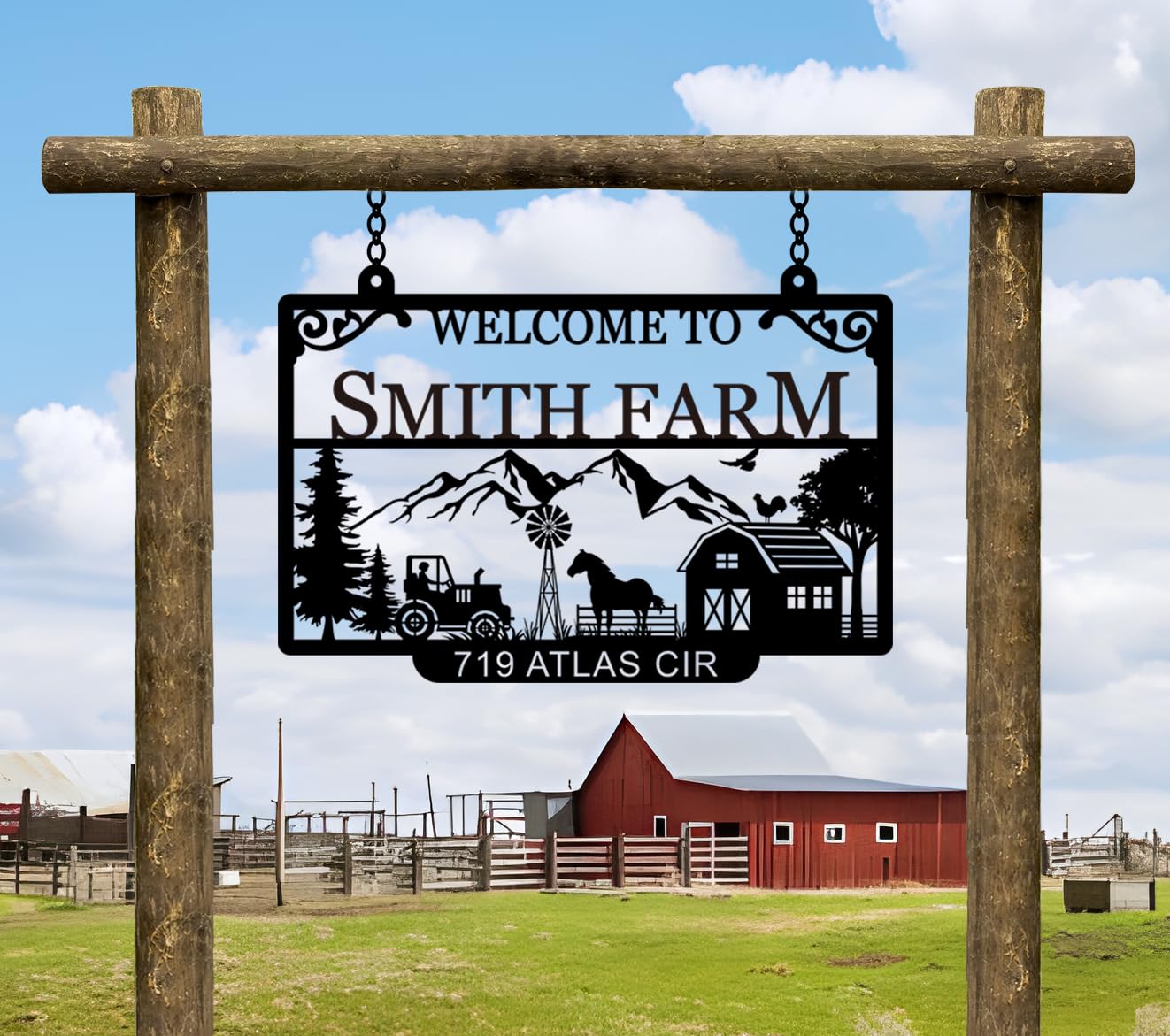 Outdoor Signs Large Outdoor Metal Sign, Custom Metal Farm Sign, Farm ...