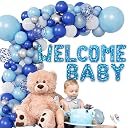 House of Banter New Born Baby Welcome Decorations - Welcome Home Baby Boy Decorations, Newborn Homecoming Kit with It's a Boy Feet Balloons, Blue Themed Party Supplies gallery image