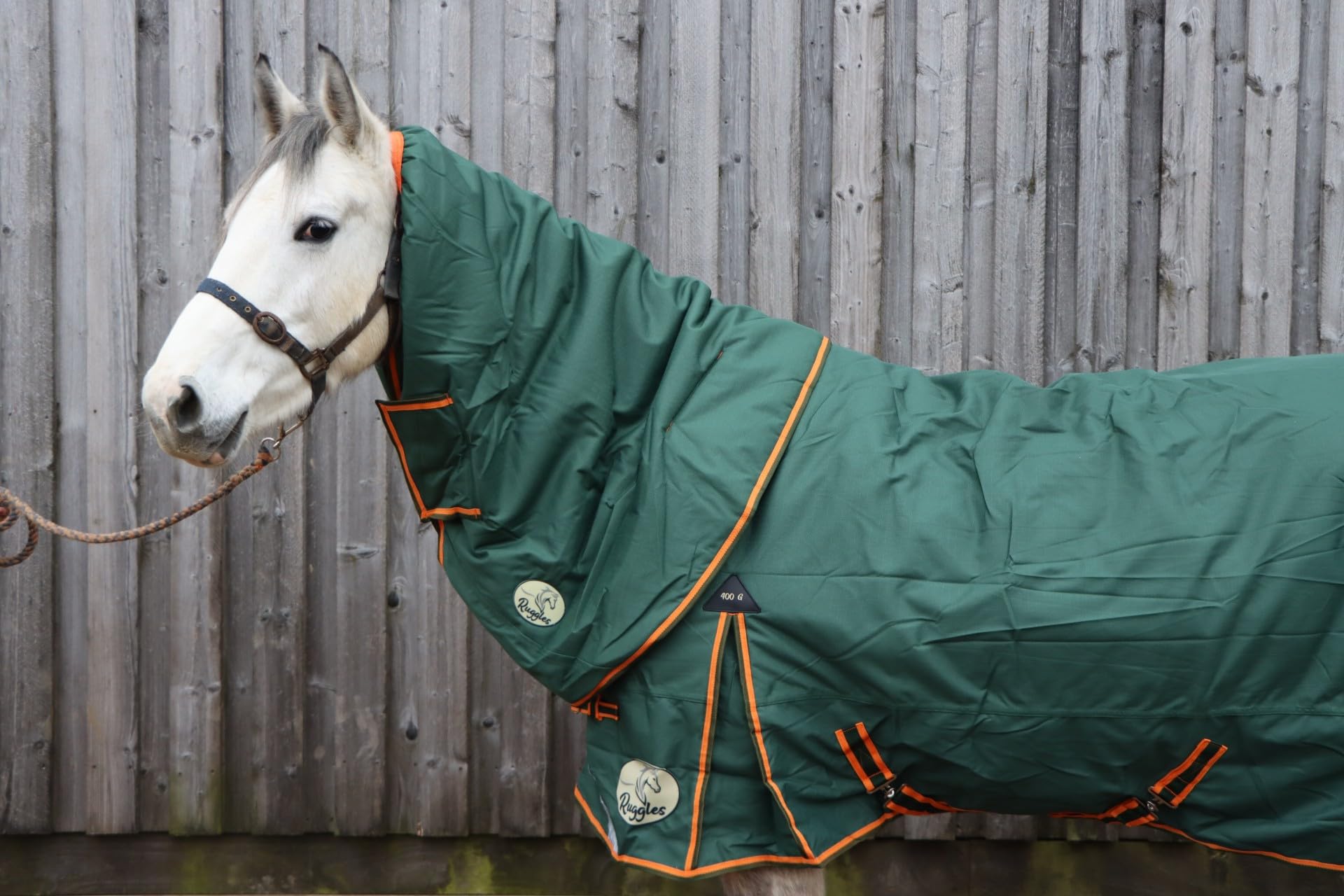 Ruggles 400g Heavyweight Turnout NECK COVER for Horse & Pony | Waterproof Breathable1200D Teflon Coated Outer Fabric | Ideal for Colder Months (Dark Green, Medium)