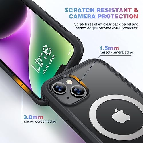 Miniatura 1105 de Diaclara - Funda diseñada para iPhone 14 Pro Max, resistente, de cuerpo completo, con protector de pantalla sensible al tacto y antiarañazos + Blanco