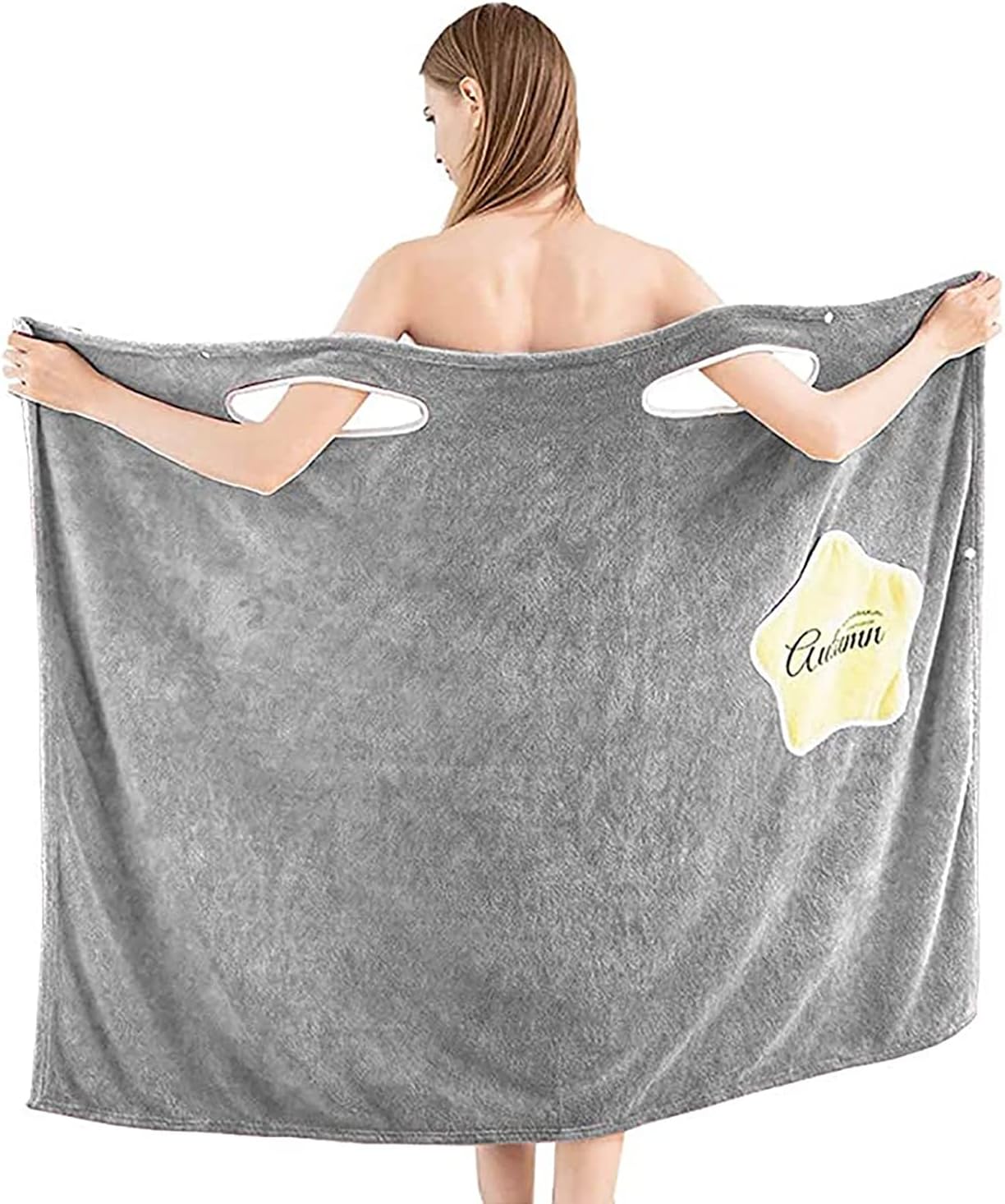 Verve Jelly Women's Towel Wrap Bathrobe Spa Towels Robe with StarShaped Pocket
