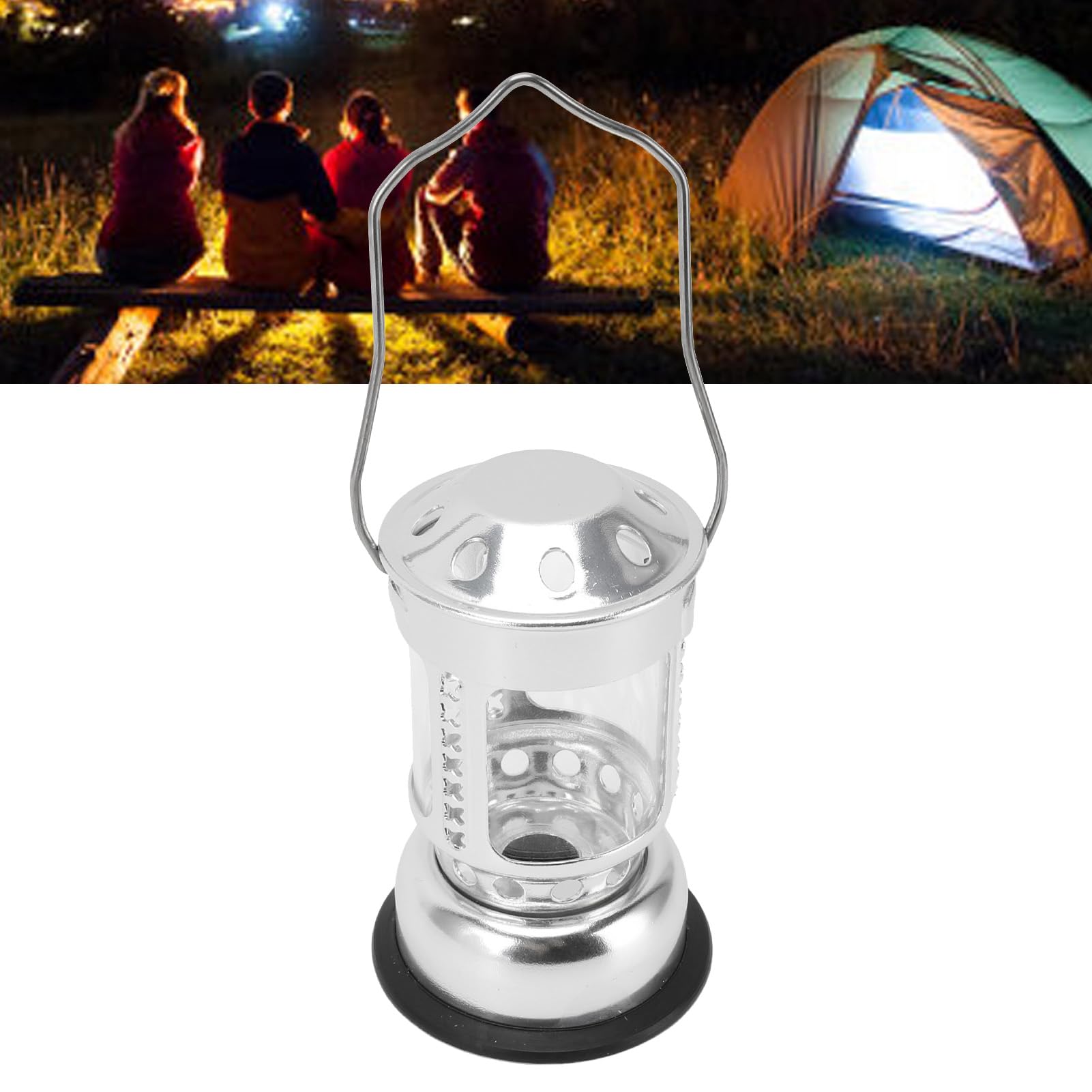 Kerzenlaterne, Vintage Design mit Stabiler Basis, Teelichtleuchte für Zeltcamping, Gartenfeiern, romantische Abende