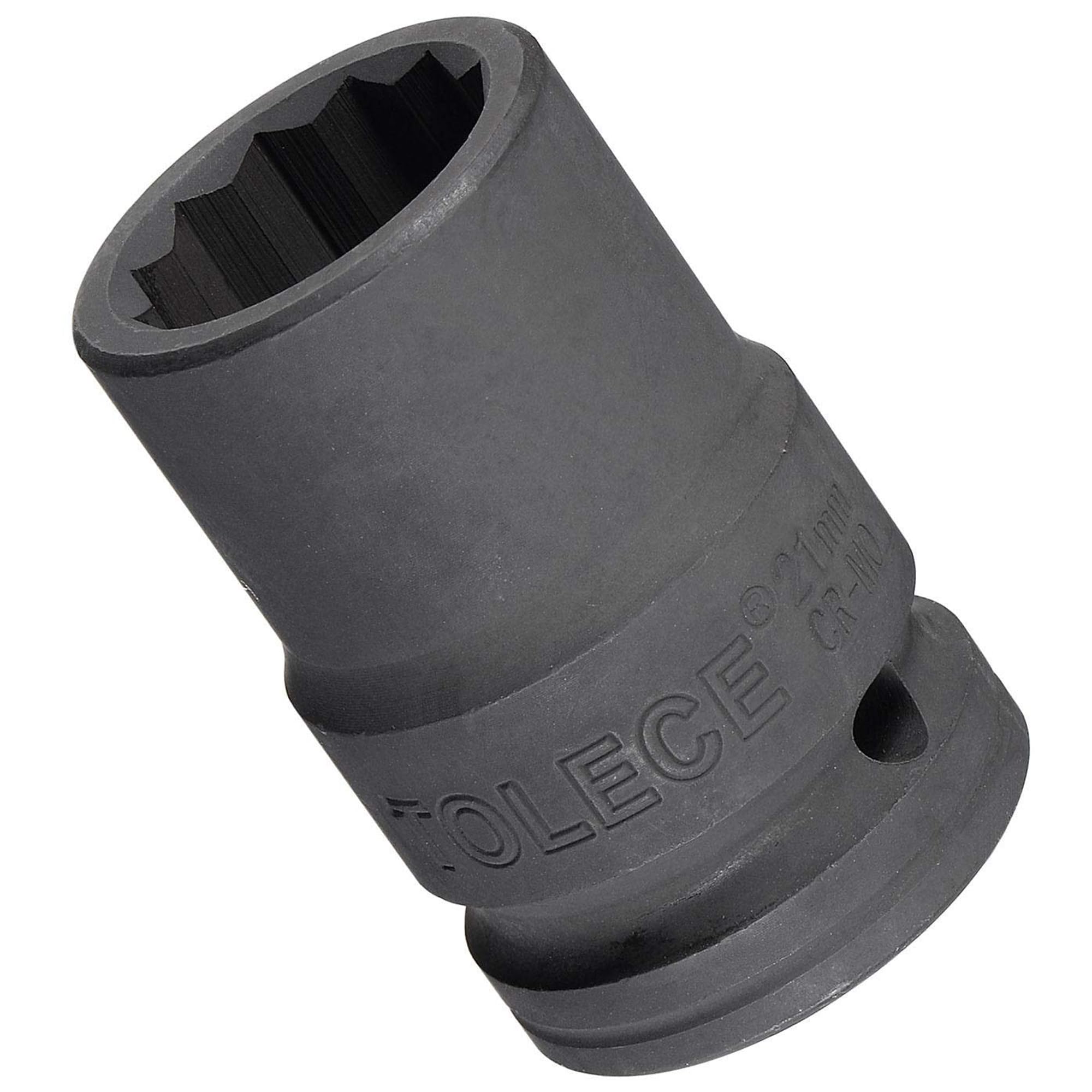 TA-VIGOR 12-Point Deep Impact Socket, 3/4-Inch Drive 21mm Metric Spindle Axle Nut Socket Driver Wrench, Durable CR-MO Steel 56mm Length Nut Impact Socket for Auto Repair Easy Removal