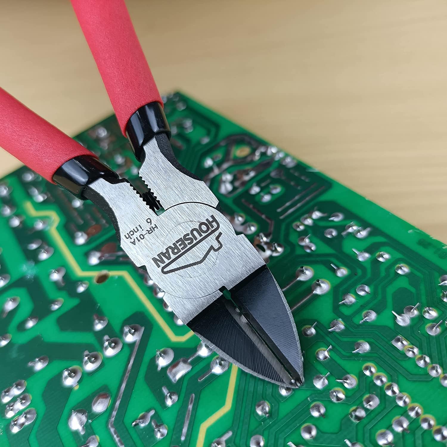 Wire Cutters 10 Pack, 6" Dykes Cutteres, HOUSERAN Wire Snips with Non-slip Red Handle, Side Cutter, With Spring Loaded, Flush-Cutter for Artificial Flowers, Crafts, Zip Tie