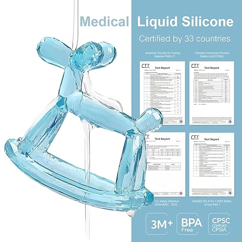 Miniatura 10 de Jellydog - Juguetes de dentición para bebés de 6 a 12 meses, mordedor de silicona de grado alimenticio, evita asfixia y sin olor, menos polvo y