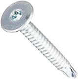 Small Parts 1024KWTF Steel Self-Drilling Screw, Zinc Plated Finish, Wafer Head, Star Drive, #3 Drill Point, #10-16 Thread Size, 1-1/2