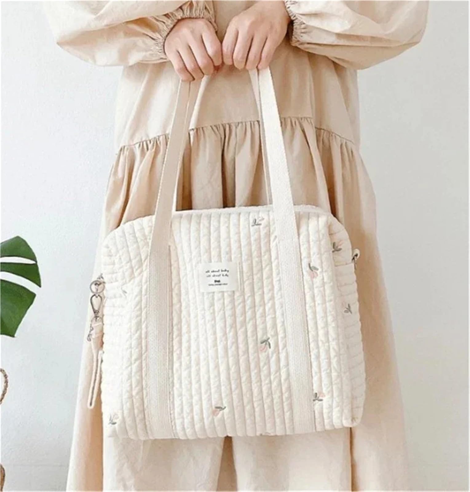 Bolso Carro Bebe Bolsa de pañales for niños, cochecito for niños, bolsa organizadora de pañales, bolsas de mamá bordadas acolchadas, accesorios for niños, bolsa de almacenamiento for cambiar pañales o