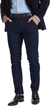 Alamo Men's Slim Fit Chino Pants, Breathable, Flat-Front, Classic | Classic Breathable Design, Flat-Front Style, Versatile Chino For Work, Casual, Or Everyday Wear