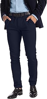 Slim-Fit Chinos Pants Men - Classic Breathable Flat-Front Chino Pants for Men